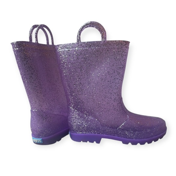 Zoogs Other - Zoogs Kids Girls Purple Glitter Rain Boots Size 2